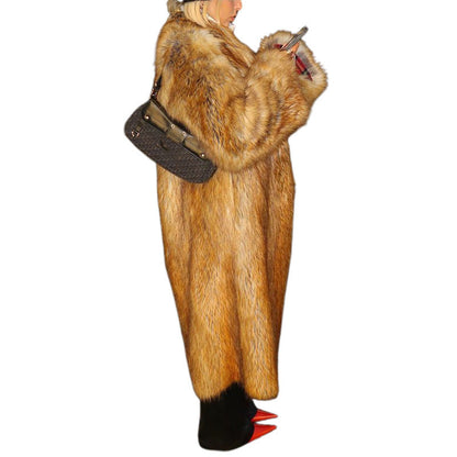 Women's Extravagant Faux Fur Coat with Voluminous Sleeves NOVAE