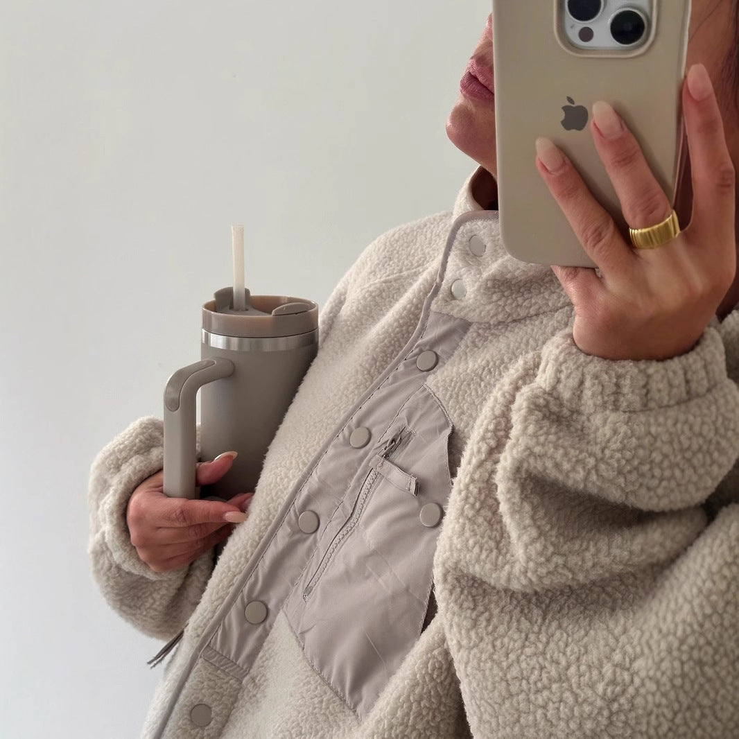 Women's oversized fleece jacket NOVAE