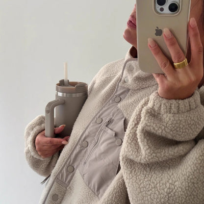 Women's oversized fleece jacket NOVAE