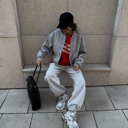 Women's casual varsity jacket with a comfortable fit and functional details NOVAE