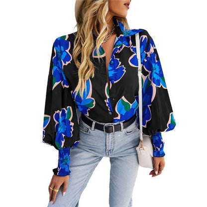 Women's Oversized Check Shirt with Ruffle Details NOVAE