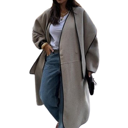 Women's Oversized Wool Cape with Fashionable Accents NOVAE