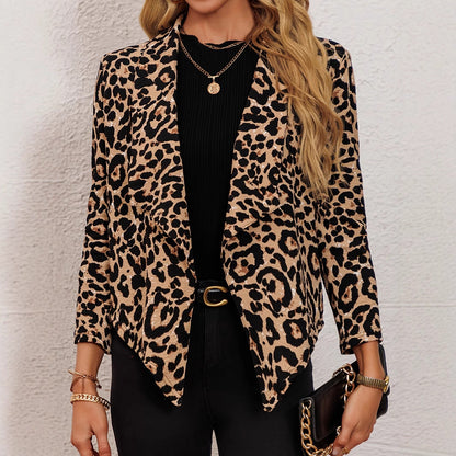 Women's fashionable animal print blazer jacket NOVAE