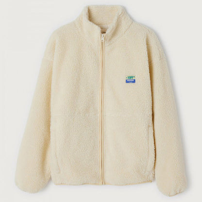 Women's plush jacket with high collar and side pockets NOVAE