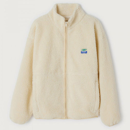 Women's plush jacket with high collar and side pockets NOVAE