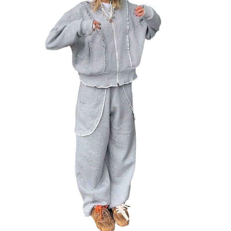 Women's Comfortable Lounge Trousers with Ruffle Details NOVAE