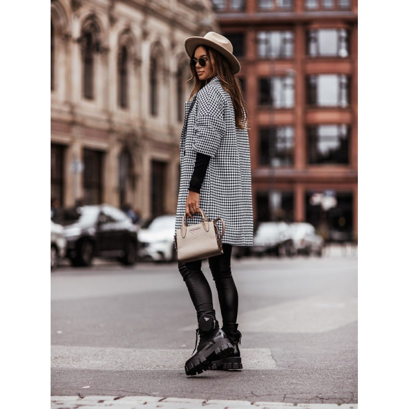 Women's oversized checked coat NOVAE