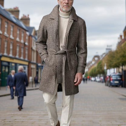 Men's classic checked coat NOVAE