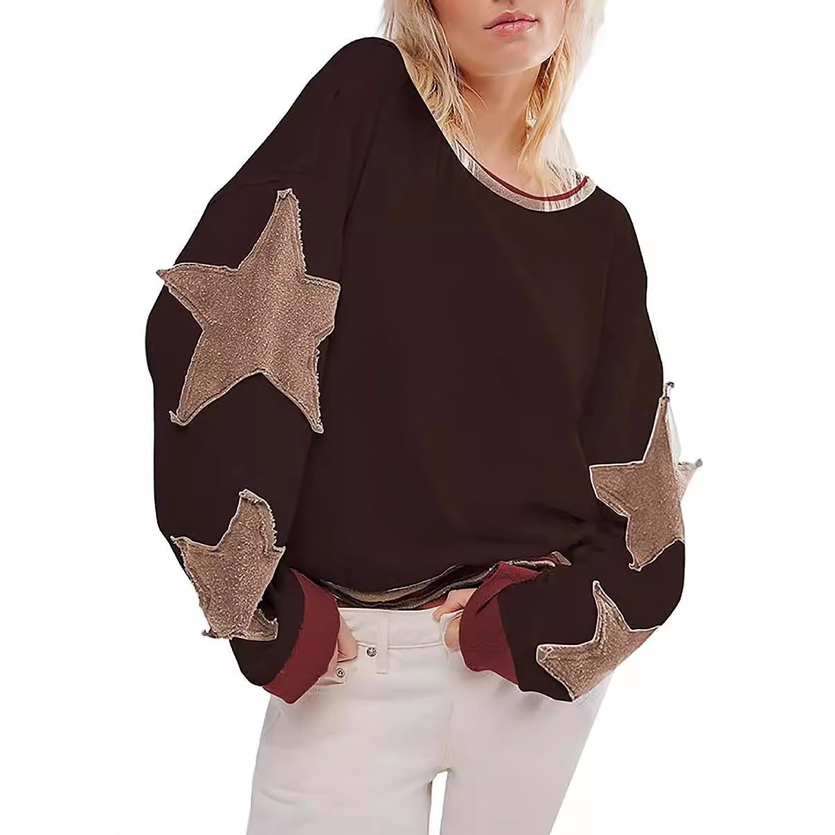 Women's casual sweater with star design NOVAE