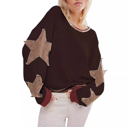Women's casual sweater with star design NOVAE