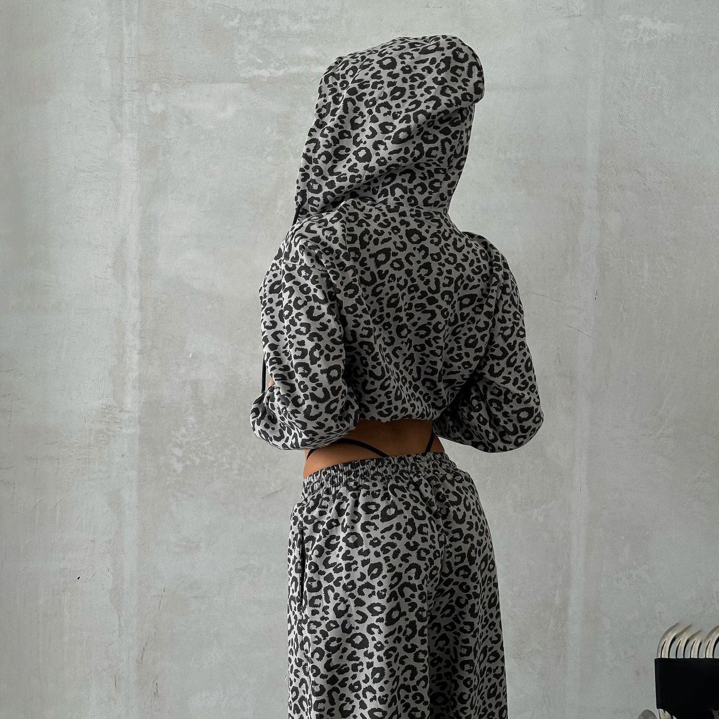 Women's Cotton Loungewear Set with Leopard Design NOVAE