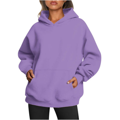 Women's hoodie with integrated pocket design and soft inner lining NOVAE