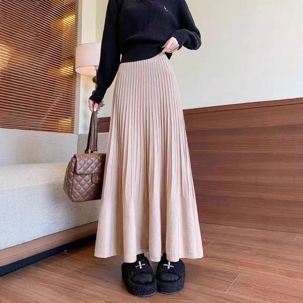 Women's elegant pleated skirt with high waist NOVAE
