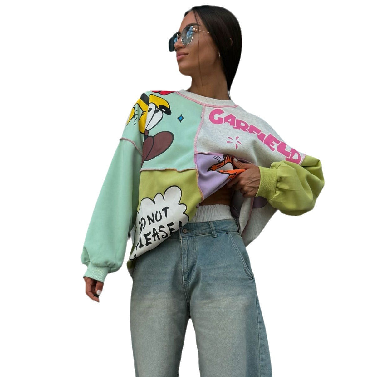 Women's sweatshirt with creative comic design NOVAE