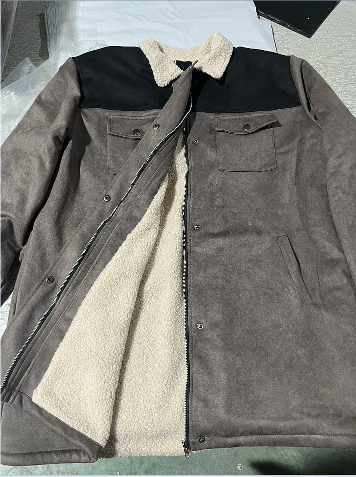 Men's playfully chic suede jacket with warm fleece lining NOVAE