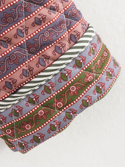 Women's patchwork jacket with floral patterns and a wide cut NOVAE