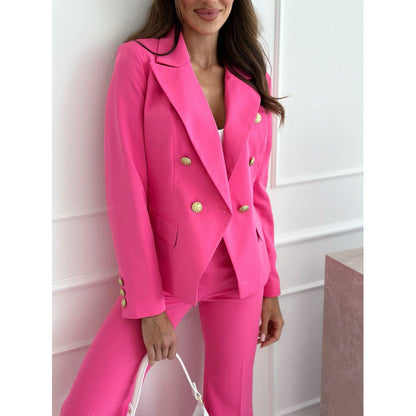 Women's blazer with double button placket and elegant lapel NOVAE