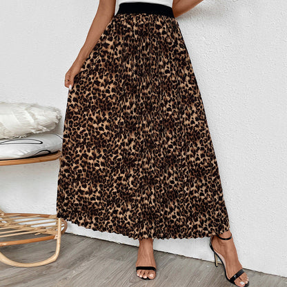 Women's maxi skirt with leopard print NOVAE