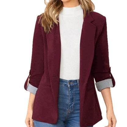 Women's stylish and versatile blazer jacket with rolled-up sleeves NOVAE