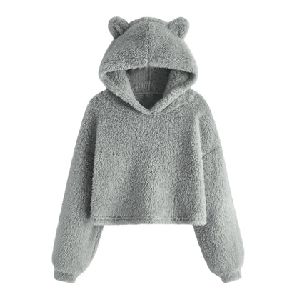 Women's Cozy Fleece Hoodie with Bear Ears NOVAE