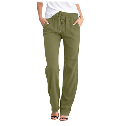 Women's Comfortable Leisure Trousers with Elastic Waistband and Practical Side Pockets NOVAE