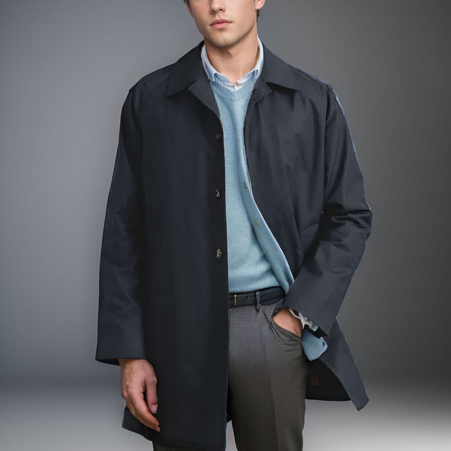 Men's weatherproof transitional jacket with practical pockets NOVAE