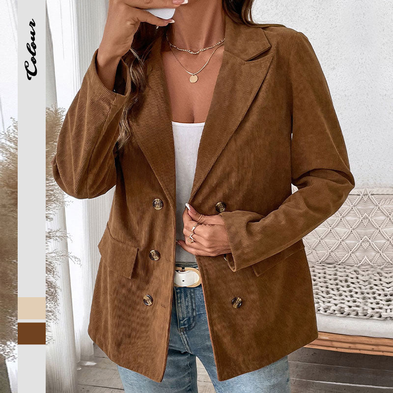Women's fashionable ribbed blazer with an elegant cut NOVAE