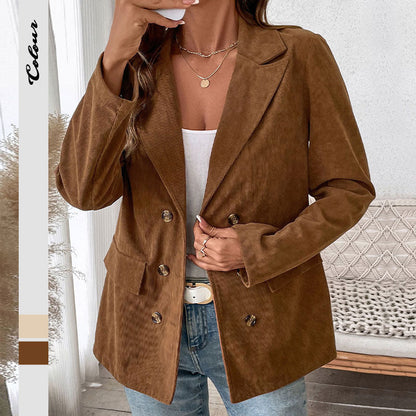 Women's fashionable ribbed blazer with an elegant cut NOVAE