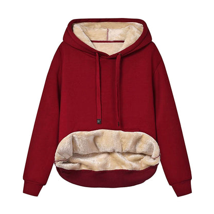 Women's Cozy Hoodie with Fleece Lining and Kangaroo Pocket NOVAE