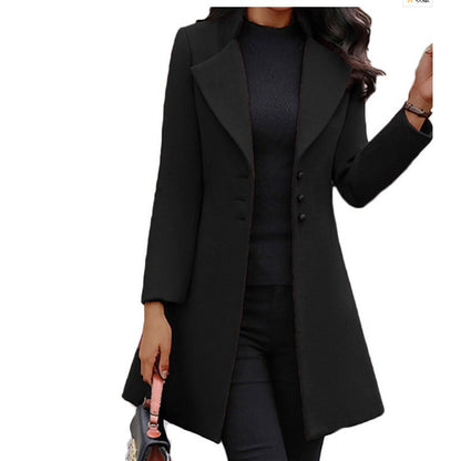 Women's stylish and elegant blazer coat with wide lapels NOVAE