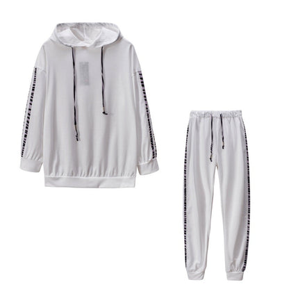 Women's sporty loungewear set with hood and side stripes NOVAE