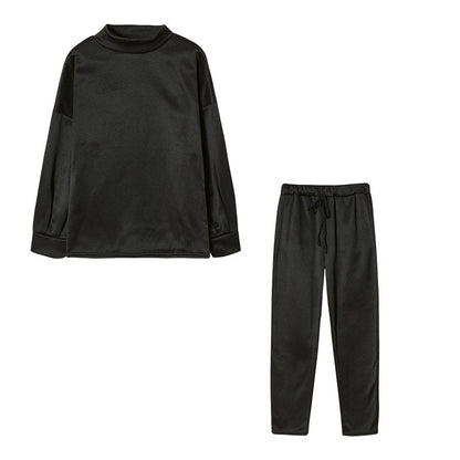 Women's sporty jogging suit set with a comfortable cut and high collar NOVAE