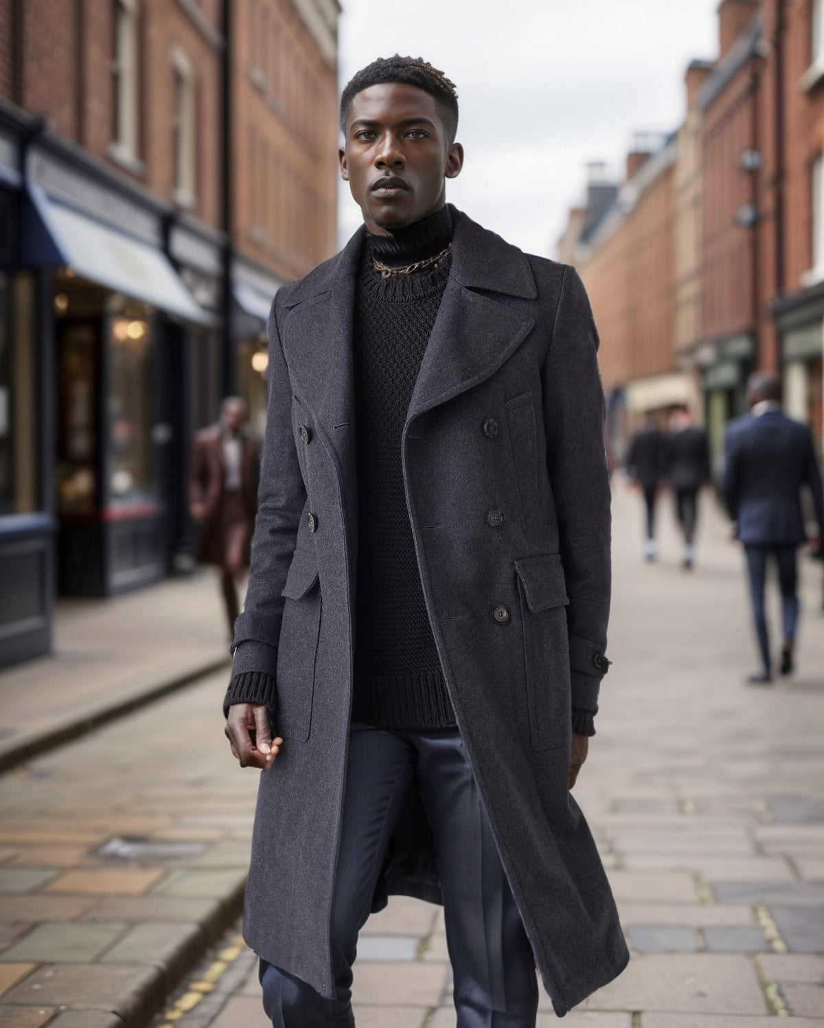 Men's classic duffle coat with double button closure and practical pockets NOVAE