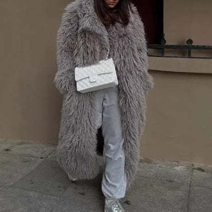 Women's Fluffy Oversized Faux Fur Coat NOVAE