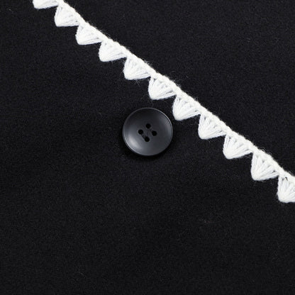 Women's elegantly cut blazer jacket with contrasting details and wide-leg trousers NOVAE