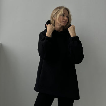 Women's hoodie with creative details and a relaxed fit NOVAE