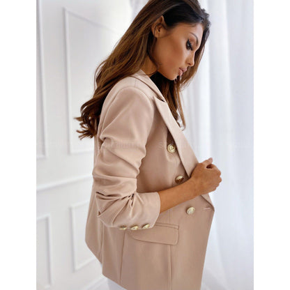 Women's blazer with double button placket and elegant lapel NOVAE