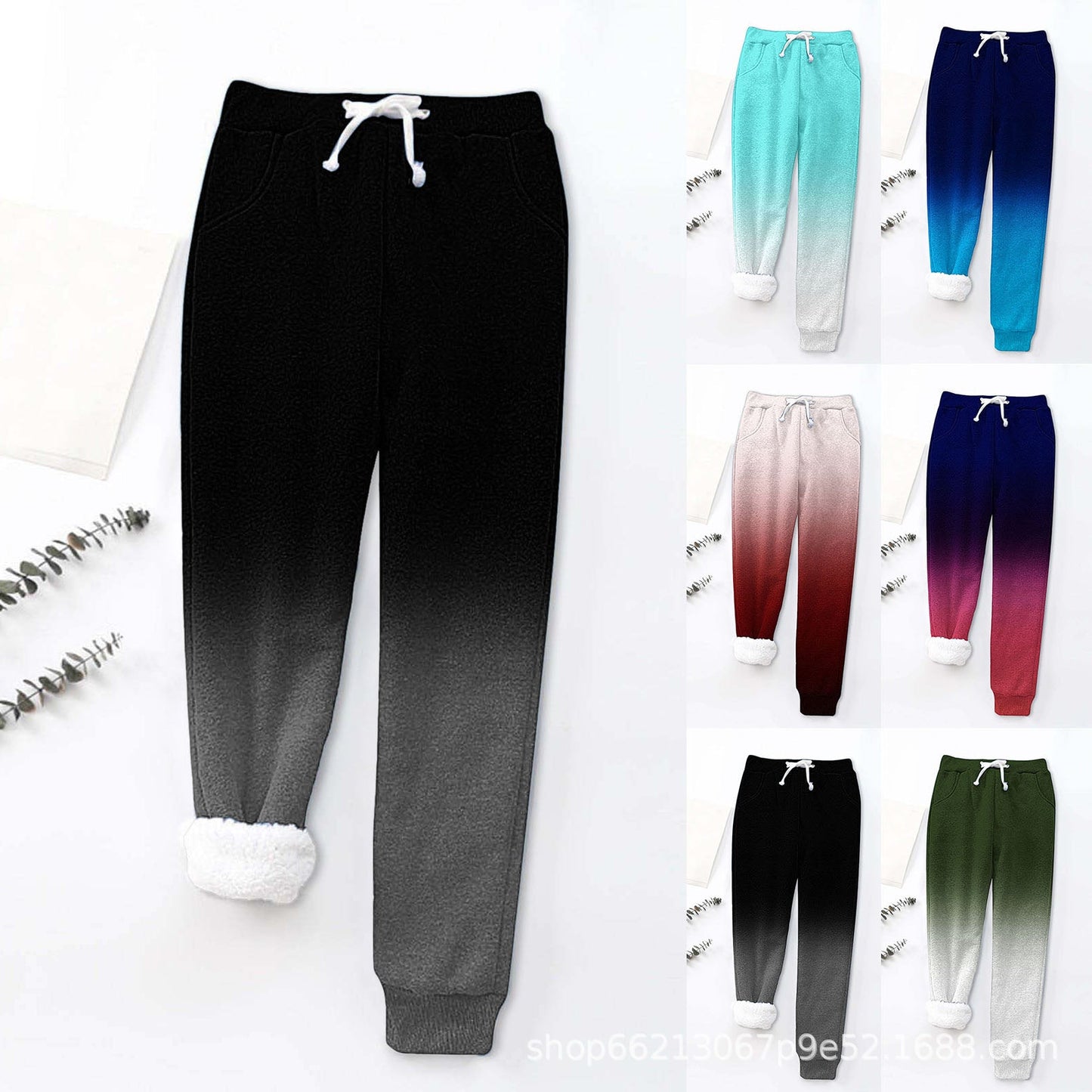 Women's fleece jogging pants with warm lining and elastic waistband NOVAE