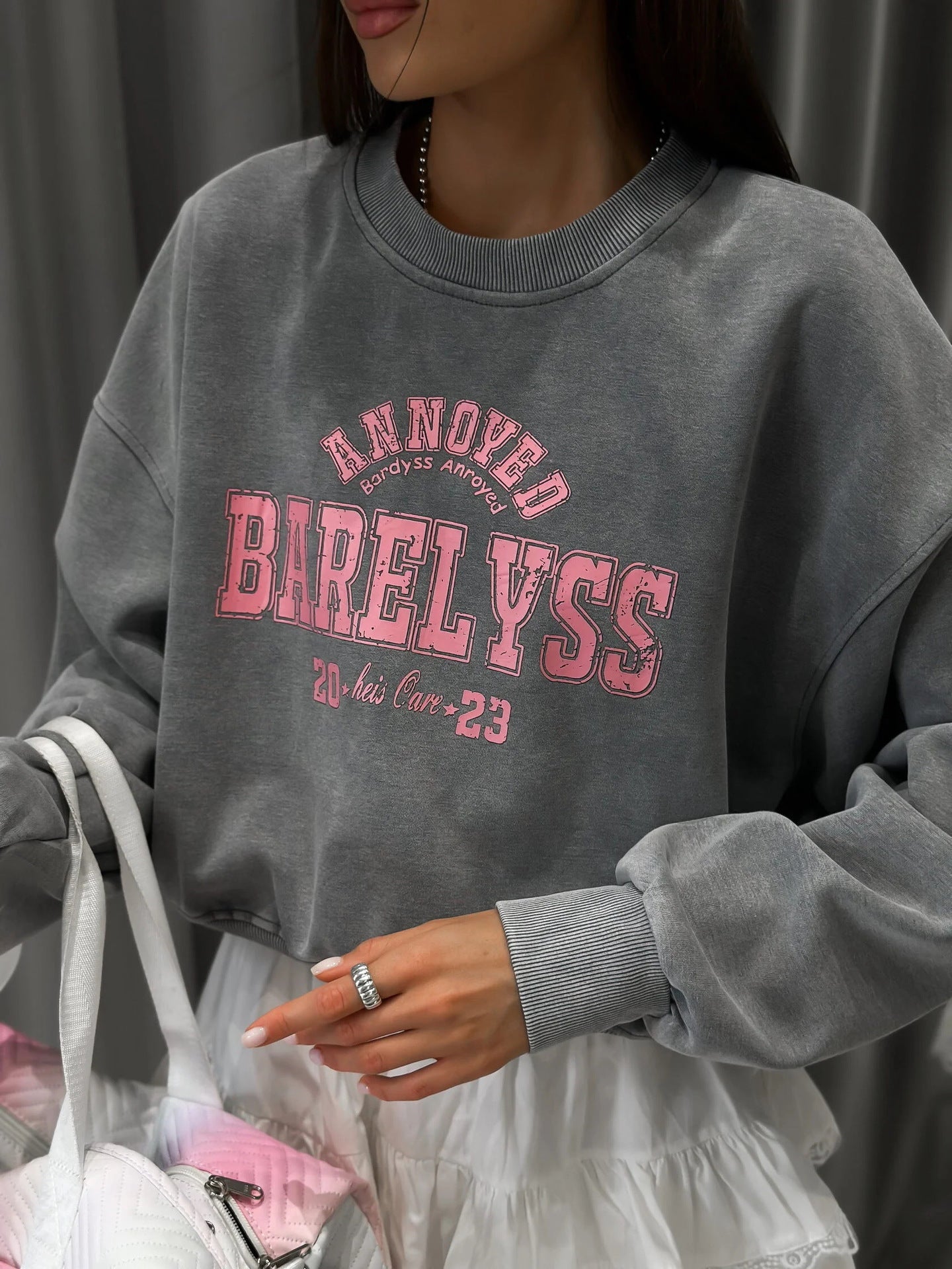 Women's sweatshirt with fashionable statement print NOVAE