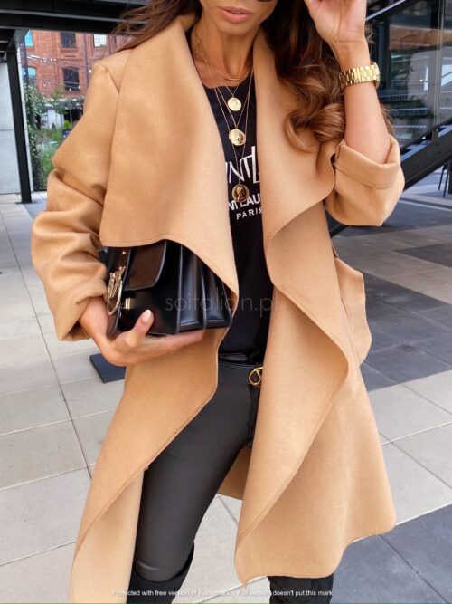 Women's elegant, sassy coat in a casual wrap design NOVAE