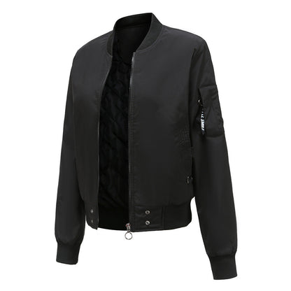 Women's fashionable bomber jacket with practical pockets and side panels NOVAE