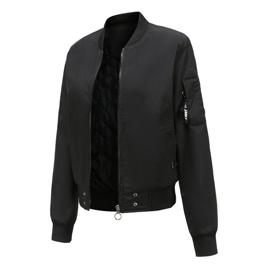 Women's fashionable bomber jacket with practical pockets and side panels NOVAE