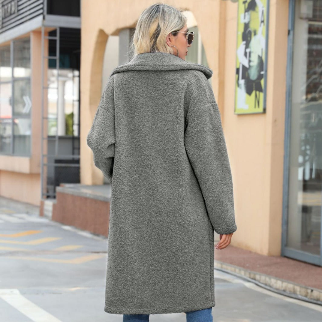 Women's Cozy Oversized Coat with Large Pockets NOVAE
