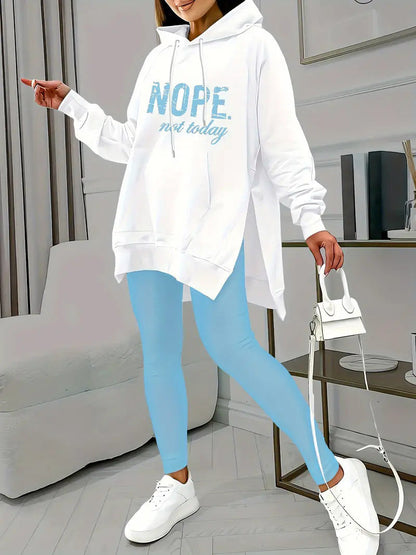 Women's oversized hoodie with creative lettering and a relaxed fit NOVAE