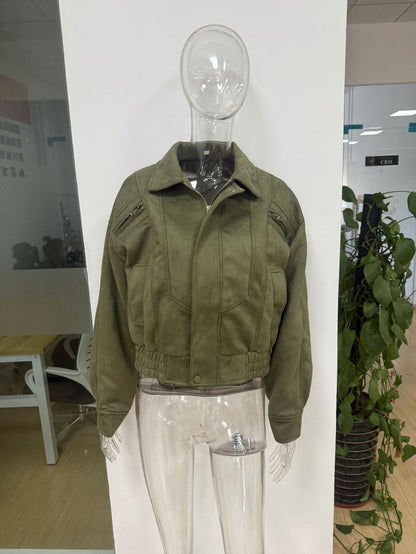 Women's snack leather jacket with a relaxed fit NOVAE