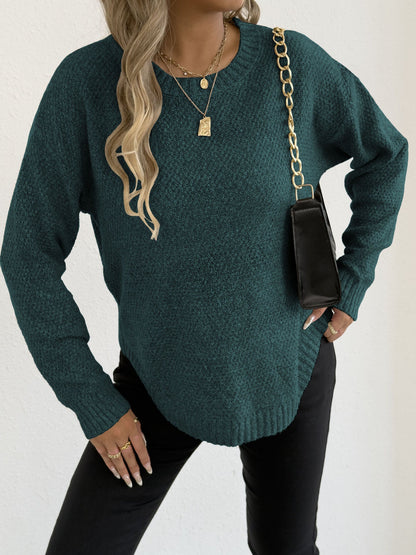 Women's casual knit sweater with high-quality textured pattern NOVAE