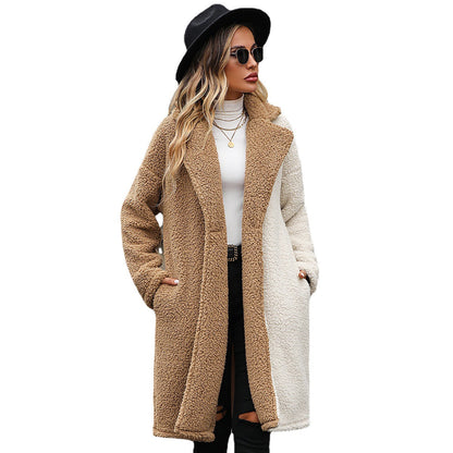 Women's Cozy Faux Fur Coat with Collar NOVAE