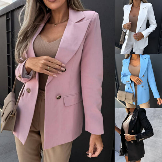 Women's elegant blazer with double-stitched buttons and a modern cut NOVAE