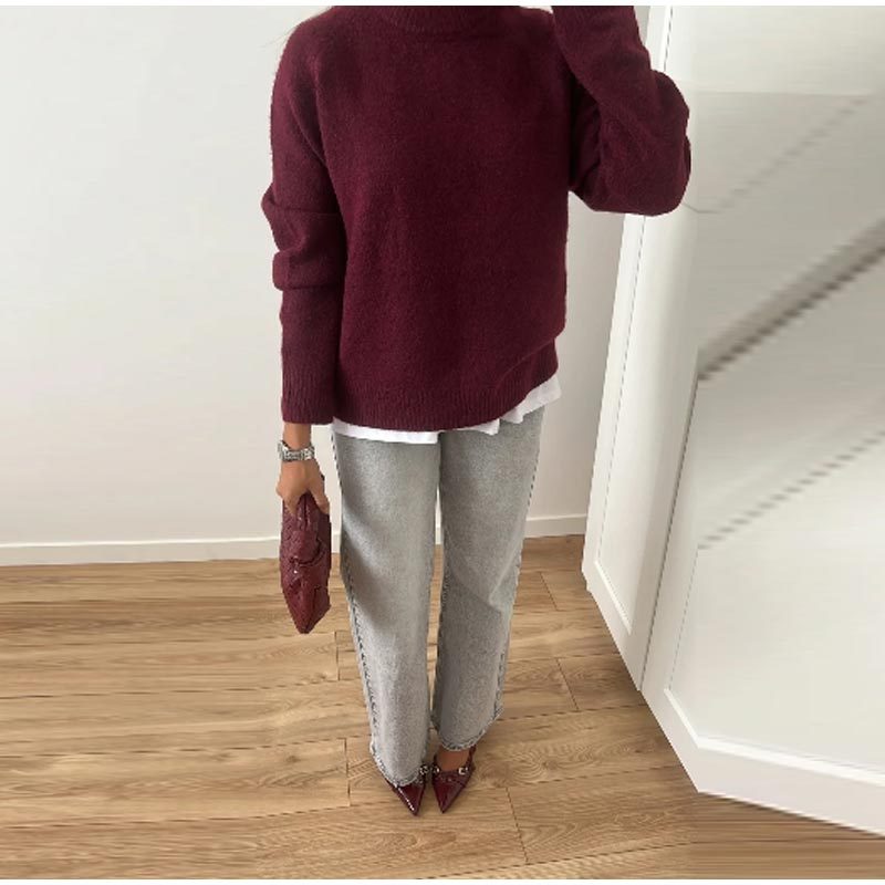 Women's Original Cut Knit Sweater with Soft Material NOVAE