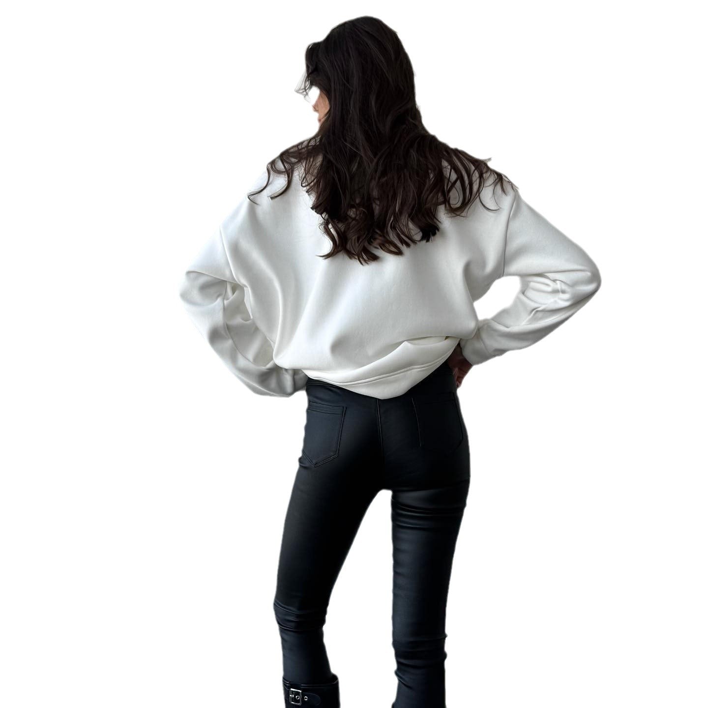 Women's casual sweatshirt with a creative mountain motif and comfortable cut NOVAE